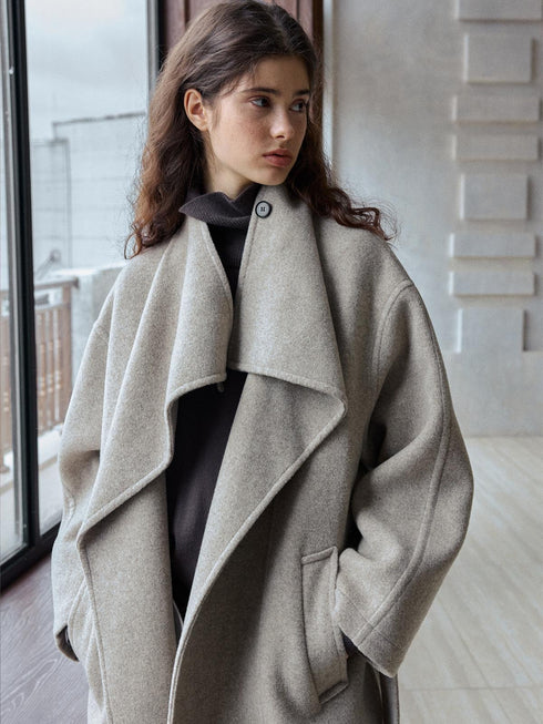 Lumen Double-Faced Notched Wool Coat